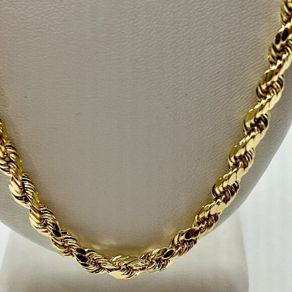 New 14k gold semi solid 18 inch rope chain - Picture 11 of 11